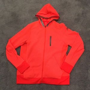 Adidas climalite full zip safety orange reflective hoodie